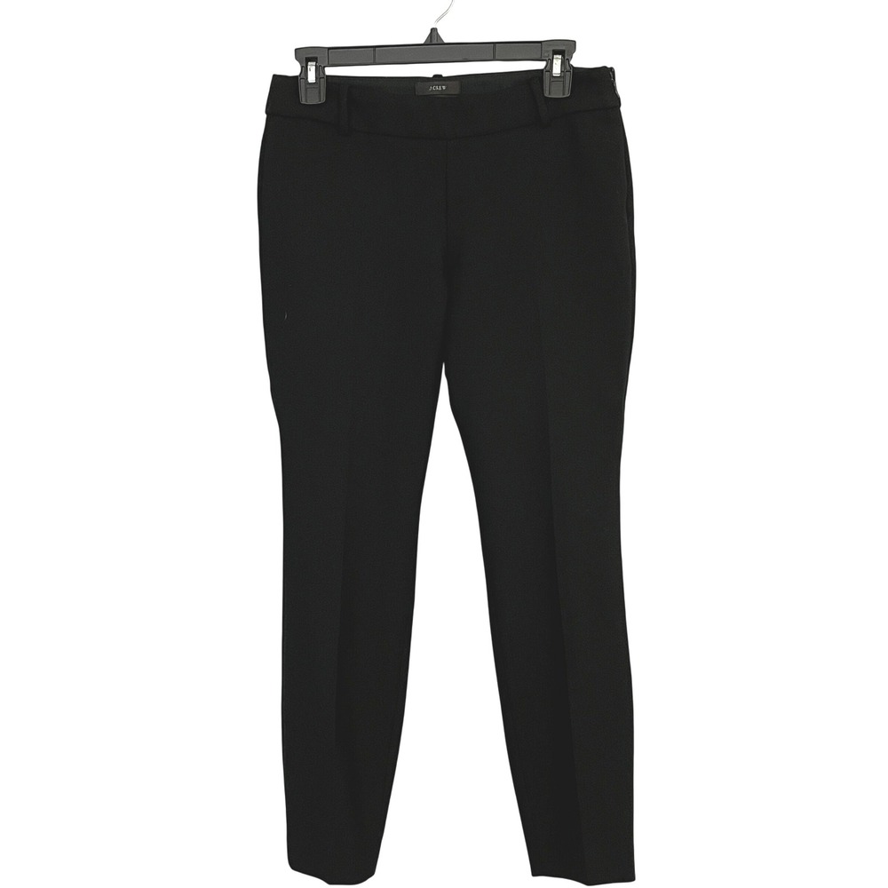J.Crew Women's Wool-Blend Slim Ankle Work Pants Sz 0 Black Minnie Career Stretch